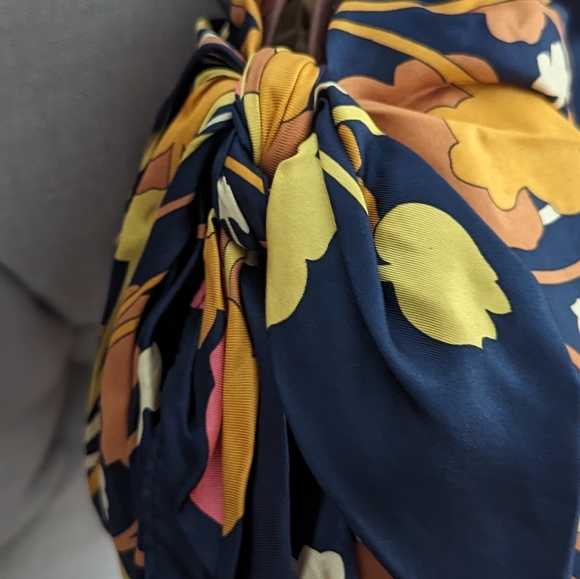 ANTHROPOLOGIE  Pilcro Silk Scarf Floral Shoulder Bag - Picture 4 of 12